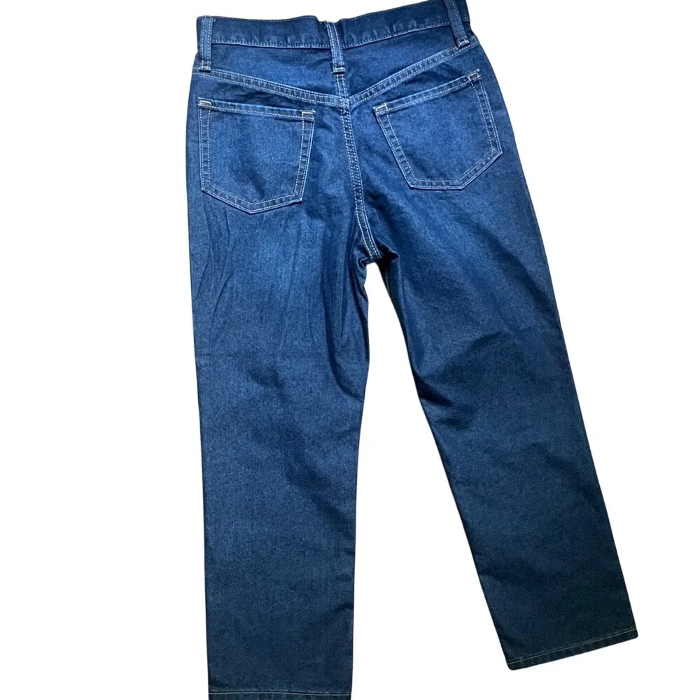 Old Navy Slouchy Straight Jeans Boys 10 Dark Wash NEW High Rise Built-In‎ Tough